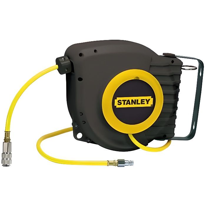 Enrouleur air comprimé à retour automatique STANLEY 9m jaune