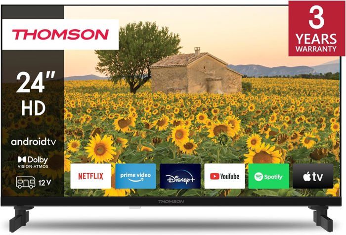 THOMSON TV LED 60 cm Android TV HD 12-24V