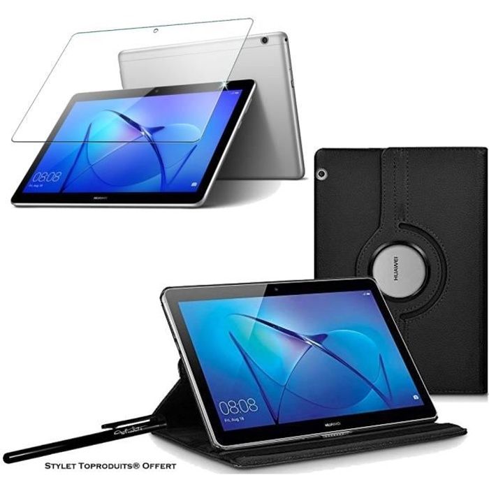 QYiiD Custodia per bambini per Huawei MediaPad T3 10, per bambini, leggera, non tossica, antiurto, con manico, cavalletto, per Huawei MediaPad T3 10 9.6 pollici, viola
