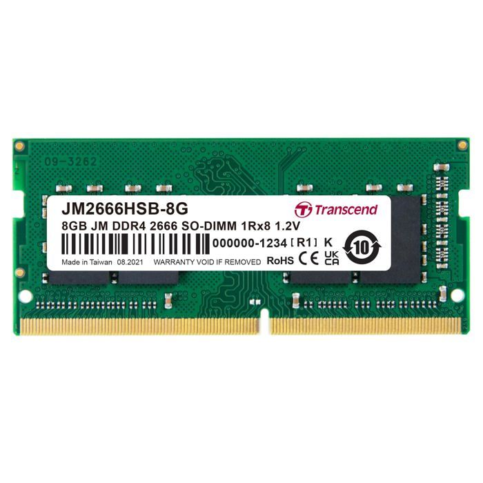Transcend JM2666HSB 8G module de mémoire 8 Go 1 x 8 Go DDR4 2666 MHz Neuf - vue 6
