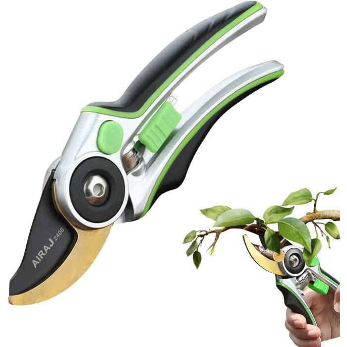 Sécateur Pro Poignée Tournante Soft Grip – Coupe Précise Branches Jusqu’à 20 Mm