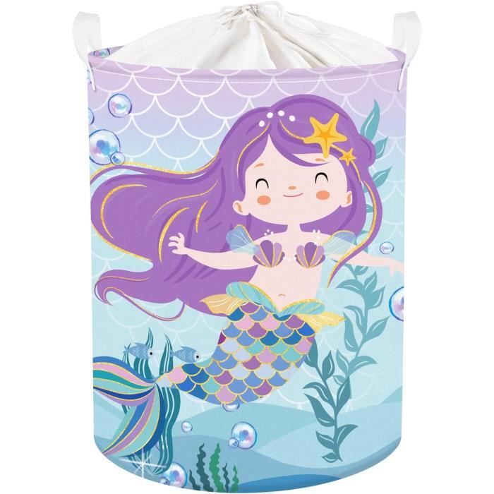45L Corbeilles À Linge Bleu Requins Animaux Marins Pour Garçon Fille Paniers À Linge Sale