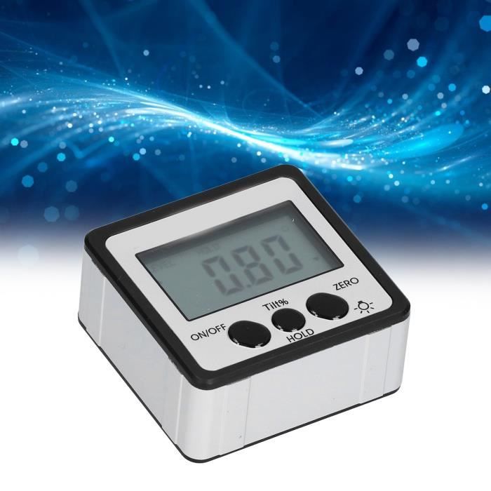 Inclinomètre Numérique Magnétique - Précision ±0.2°, écran LCD Rétroéclairé, étanche IP54, Pour Bois, Construction