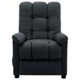 STAR®1901 Chaise de relax de luxe BEST Fauteuil de massage inclinable électrique Gris foncé Tissu ,taille:74 x 99 x 102 cm-1