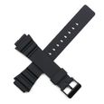 Bracelet en résine homme épingle boucle montre accessoires sport bracelet étanche pour Casio MRW 2 -Black-18mm-1