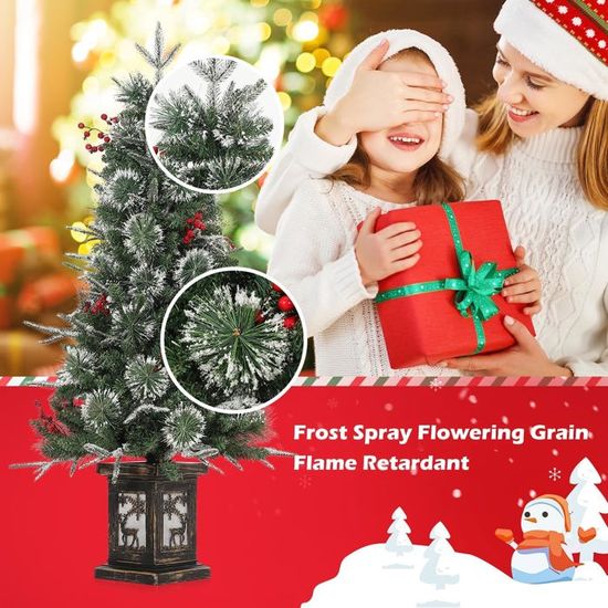 Sapin De Noël Lumineux Pliable 120cm - Arbre De Noël Fibre Optique Décoratif Avec Éclairage - Décoration Festive Pour Maison, - Maison