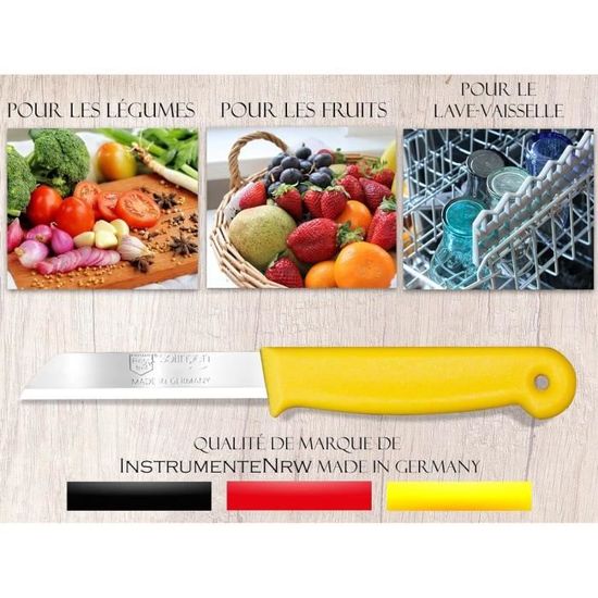 Set De 7 Couteaux à Légumes & Fruits Solingen – Lames Précises En Acier Inoxydable, Fabriqués En Allemagne – Idéal Cuisine Quotidienne