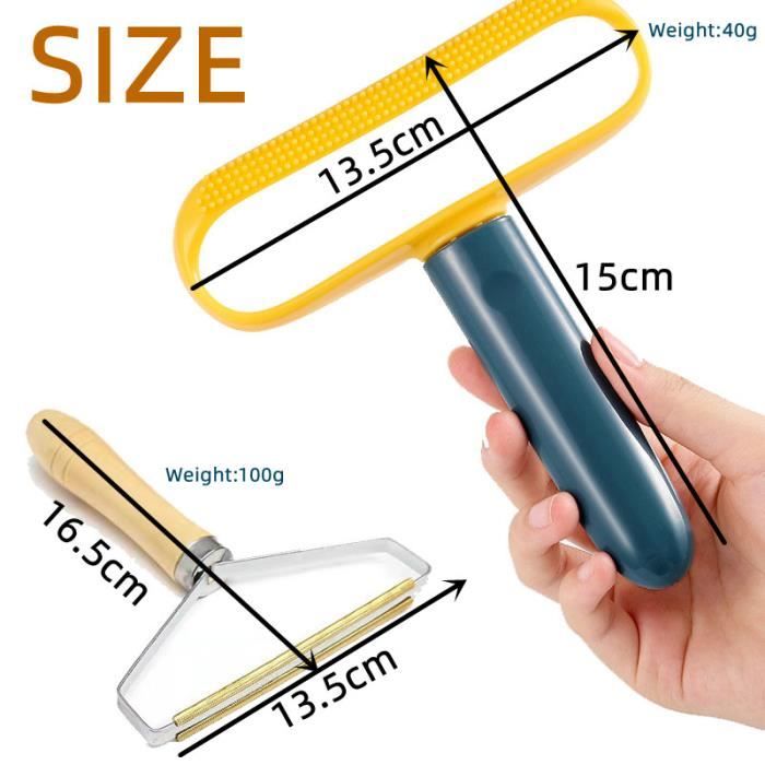 5 Pièces Rasoir Anti Bouloche Réutilisable - Brosse Anti Poils Chien Chat Pour Vêtements, Tapis Et Meubles