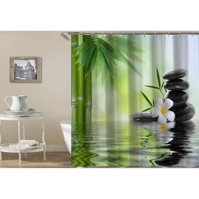 Rideau Photo Coulissant Sur Mesure - Motif Bambou Vert - Personnalisable, Fabrication Allemande