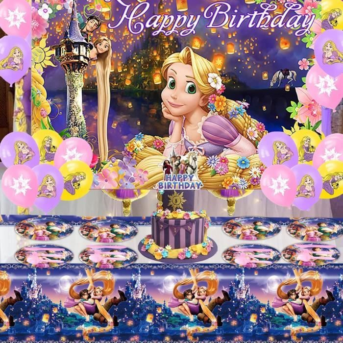 10 CARTES INVITATION ANNIVERSAIRE Raiponce Rapunzel (avec des enveloppes  blanches) : : Cuisine et Maison