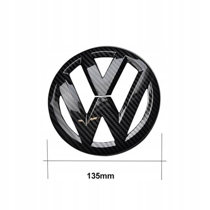 1pcs Insigne logo emblème avant 135mm Fibre Carbone Noir pour Volkswagen VW  Golf 7 MK7 - Cdiscount Auto