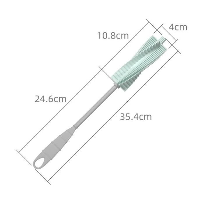 Kit De Nettoyage Biberons Et Pailles En Silicone - Ensemble Complet Avec Support, Brosse Rotative Pour Bouteilles