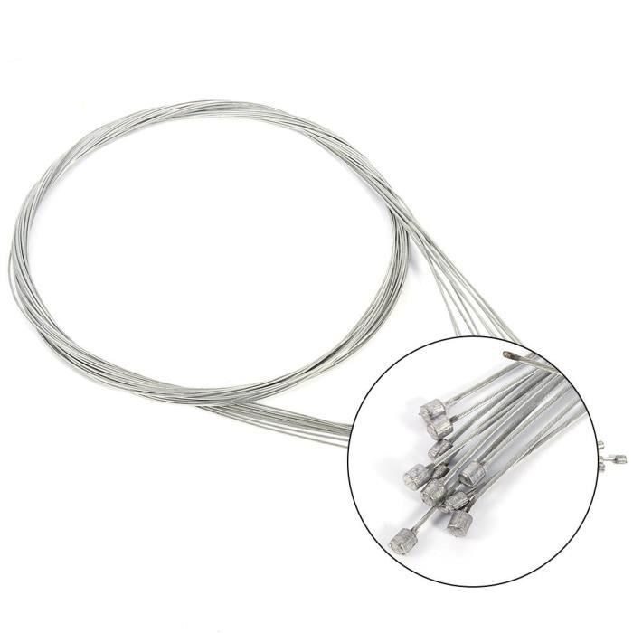 Lot De 5 Câbles De Dérailleur Pour Vélo - Acier Zingué, Universels VTT/Route