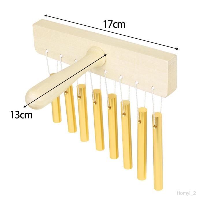 Giugio Lot de 10 carillons éoliens dinosaures en bois pour enfants - Artisanat à peindre - Kit créatif - Carillon sonore - Bricolage pour filles et garçons - Anniversaire d'enfant - Travaux manuels