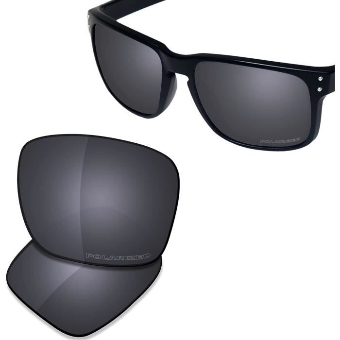 Verres Polarisés Iridium Noir Pour Oakley Holbrook – Remplacement Haute Qualité