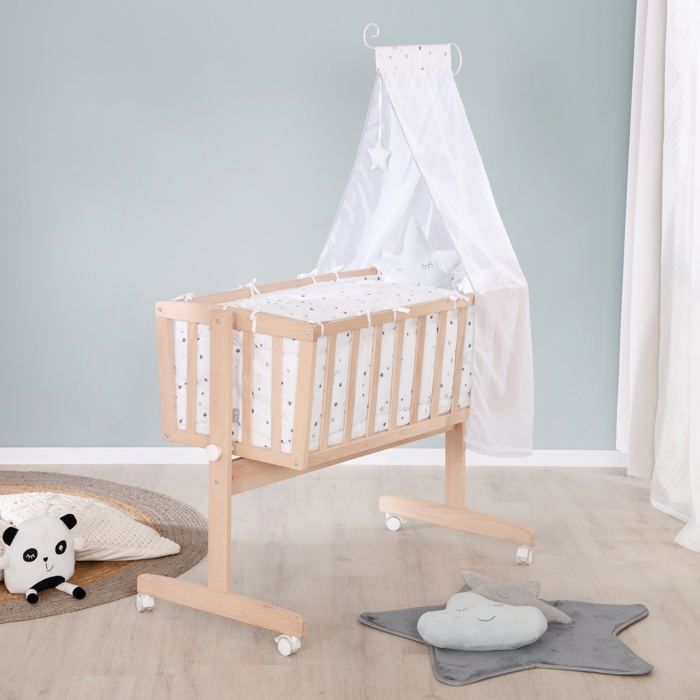 Berceau B b ROBA Star Magic Bois De H tre Matelas Inclus 40x90cm 