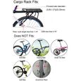 Porte-Bagages vélo - Capacité de 50 kg - réglable - facile à installer - noir - MINGMEI-2