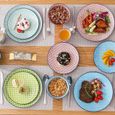 vancasso, série Macaron, Service de Table en Porcelaine pour 4 Personnes, 16 Pièces, Assiette Plate, Assiette à Dessert, Bols-2