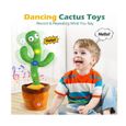 Jouet Cactus Dansant Peluche Multifonctionnel - KAWAII - Vert et marron - Pour Adultes et Enfants-2