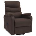 8385Jill- Fauteuil électrique de massage,Fauteuil inclinable TV sofa Fauteuil relax  Marron TissuTALLE:73 x 90,5 x 102,5 cm-2