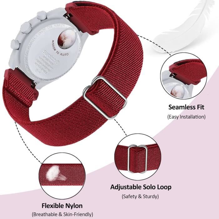 Bracelet En Nylon Tressé De 20mm/22mm, Ceinture élastique En Tissu