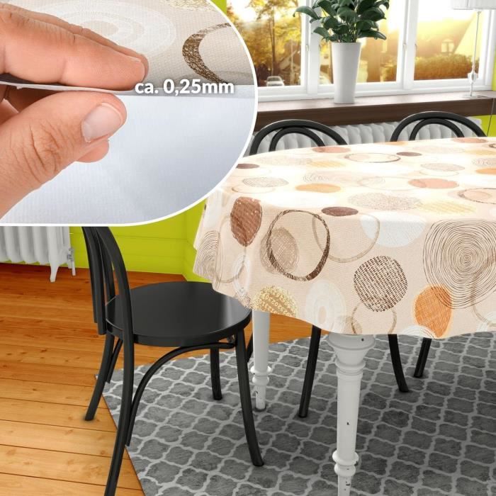 Nappe En Toile Cirée Lavable, Nappe En Plastique Lisse, Ovale, 140 X 180 Cm, Bord Coupé, Berlin, Rome Madrid