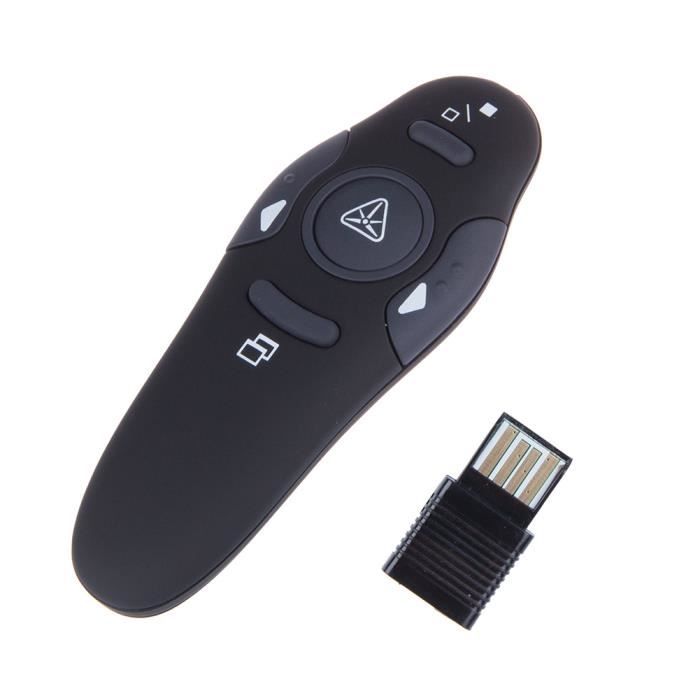 Télécommande Pointeur Laser Sans Fil Hama X-Pointer - Pour PowerPoint - Portée 12m - Noir