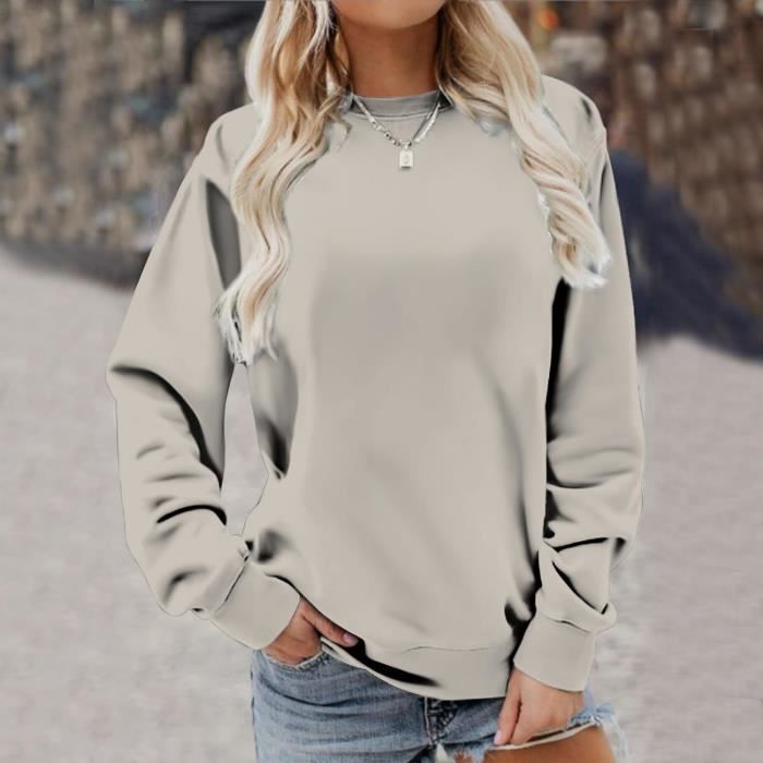 Sweat shirt 2025 femme sans capuche