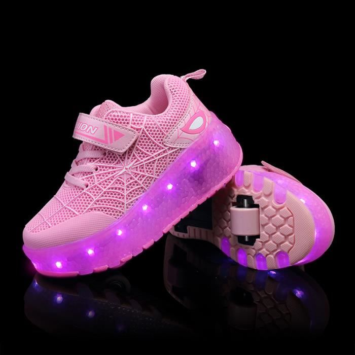 Chaussures à Roulettes LED pour Enfants - Mode Baskets Garçons Filles - Rose  - Achat / Vente Chaussures à Roulettes LED pour Enfants - Mode Baskets  Garçons Filles - Rose - Cdiscount
