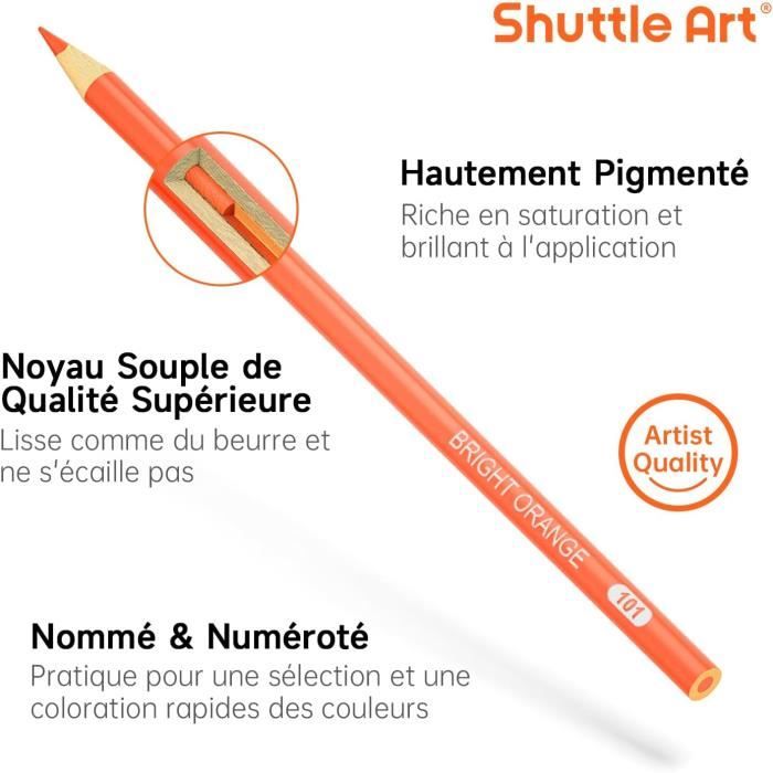 Crayons de Couleur 120 Couleurs, Noyau Souple d'artistes avec des