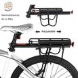 Porte-Bagages vélo - Capacité de 50 kg - réglable - facile à installer - noir - MINGMEI-3