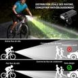 Éclairage vélo, rechargeable par port usb - puissant Phare vélo, 3000 Lumens, Étanche IPX5 - 3 modes de luminosité, pour cyclysme-3