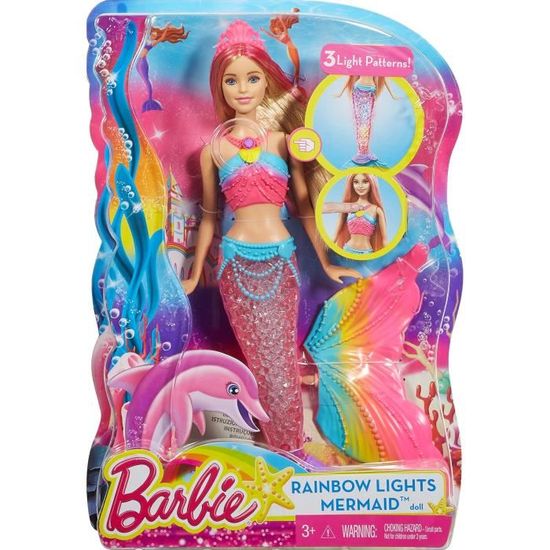 barbie sirene lumiere et danse aquatique