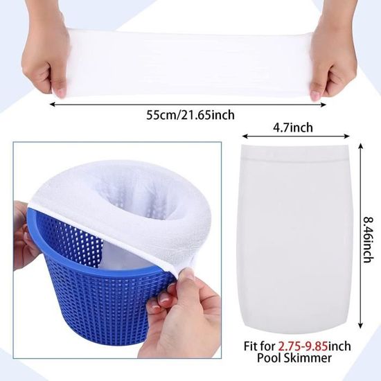 Piscine Filtre Skimmer, 30 Chaussettes de Skimmer de Piscine Filet D