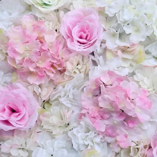 Artificielle hydrangea fleur Rose Mur Panneau Pour Mariage Contexte Multi-style