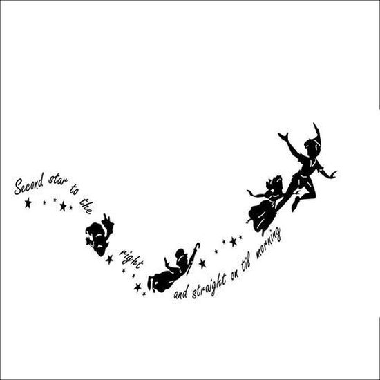 1 Pc Peter Pan Citation Etoiles Murale Art Decalque Maison Chambre Salon Sticker Mural Achat Vente Stickers Cdiscount