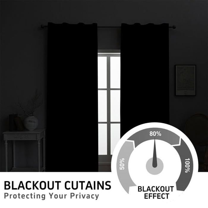 Lot De 2 Rideaux Velours Occultants YSTELLAA 140x300cm - Thermiques Isolants Anti-Froid Chaleur Opaques, Moderne Anti-Bruit à Oeillets Pour Salon Et Chambre, Marron