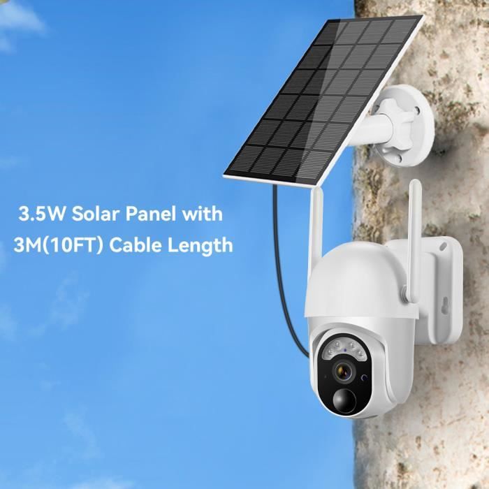 Camera de Surveillance Exterieur Batterie Solaire sans Fil Tuya , WIFI 5MP  IP Surveillance ccTV Protection -Etanche