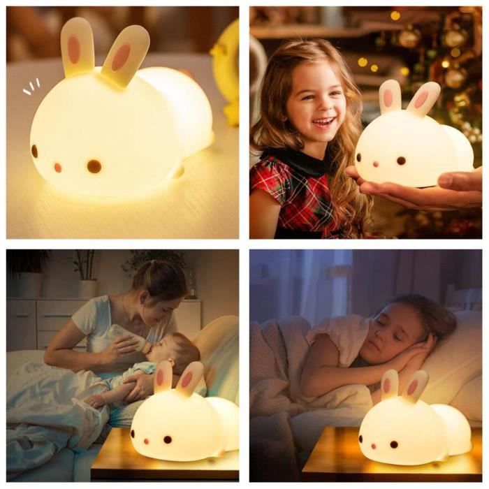Veilleuse pour bébé, veilleuse pour enfants lapin, lampe de chevet