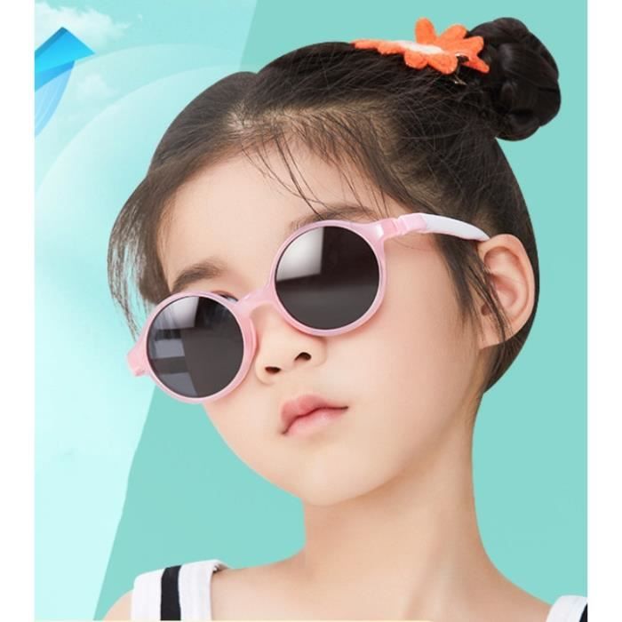 LOJUDI Lunettes De Soleil Aviateur Enfant Polarisées UV400 – Cadre Métal Robuste, 4-12 Ans, Fille & Garçon