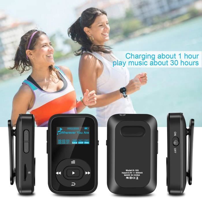 Lecteur MP3 Bluetooth 128 Go - Mini Baladeur Sport Avec Clip | HiFi, Radio FM, écran Couleur - 4