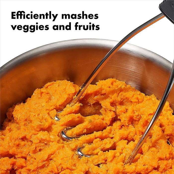 Brevanza Presse Puree Manuel, Presse Purée Manuelle Acier Inoxydable, Presse-Purée Inox