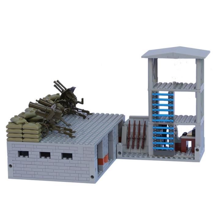 SUNDARE Militaire Base Militaire Set, Cellule de Prison Scène Dentraînement  Militaire MOC Jouets Compatible avec Lego
