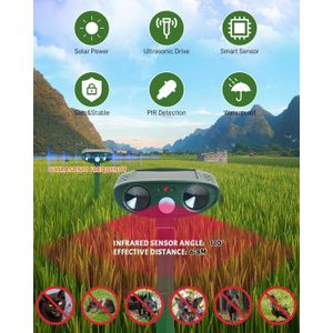 Appareil Contre Chat 2 Pcs Repulsif Chat Ultrason Exterieur Solaire