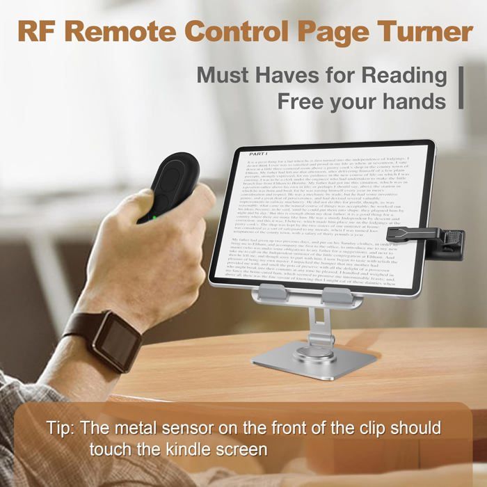 Télécommande Tourne Page ZONSUSE Pour Kindle - Sans Fil RF - Compatible Paperwhite, Scribe, Kobo, IPad