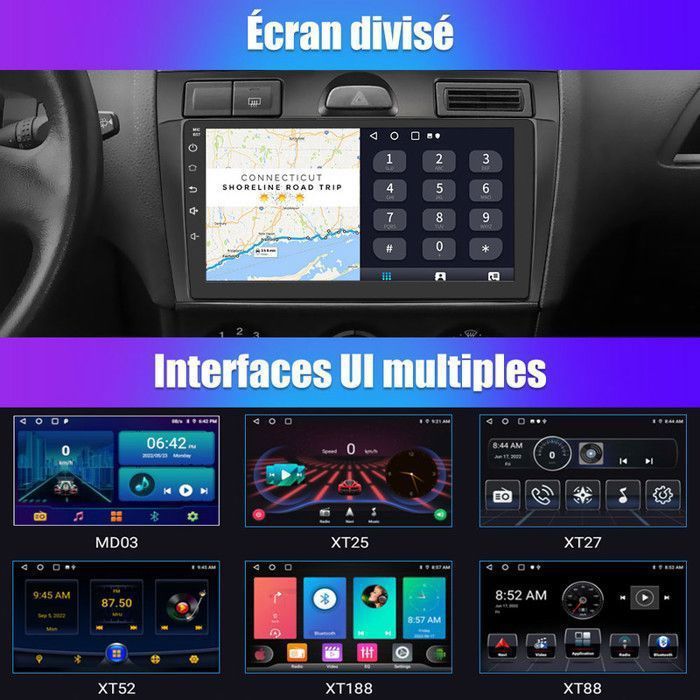 Autoradio Android 9 Pouces Pour Renault Trafic 2014-2023 / Opel Vivaro 2014-2019 - CarPlay/Android Auto Sans Fil, GPS, Caméra De Recul