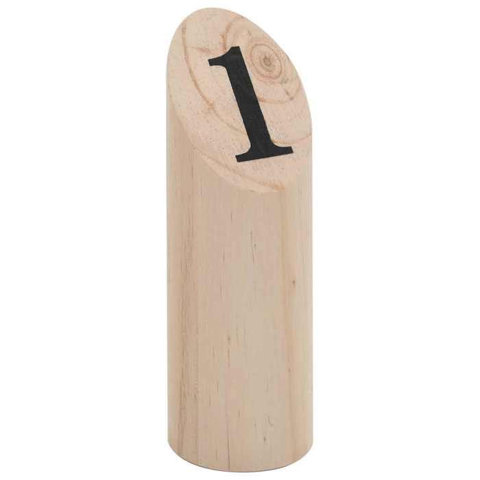 Liya HI Ensemble de jeu de Kubb en bois d'extérieur - Jeux - Jouets