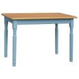 Table rectangulaire BLEU/AULNE - Marque - Modèle - Hauteur 75 cm - Longueur 90 cm - Largeur 60 cm-0