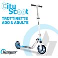 Trottinette mécanique - Adulte/Ados - Beeper City Scoot - Roues 8'' - Suspension avant - Cadre Blanc - Sans frein guidon-0