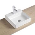 Vasque - MOB-IN - NAO Blanc - Carré - Céramique - 40 cm-0